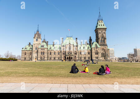 Parliament of Canada (east block)  in Ottawa, Canada Stock Photo