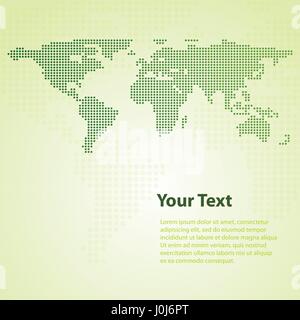 Colorful Abstract World Map Background Design in Editable Vector Format Stock Vector