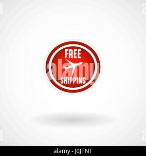 Simple Free Shipping Icon, Vector, Illustration, Eps Stock Vector