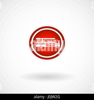 Simple Free Shipping Icon, Vector, Illustration, Eps Stock Vector