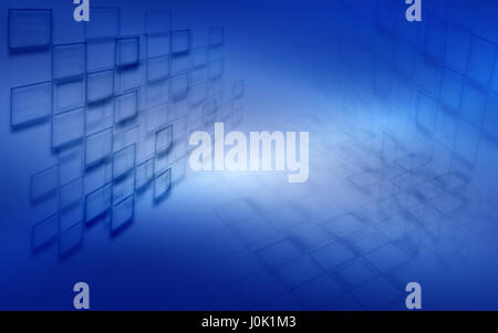 A modern blue hue abstract background with small squares. Stock Photo