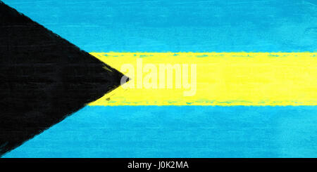 Illustration of the flag of the Bahamas with a grunge look Stock Photo