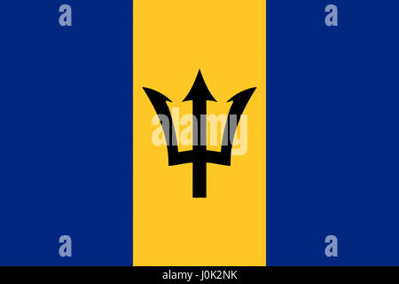 Illustration of the flag of Barbados