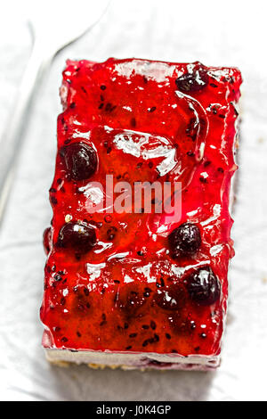 Forest fruit cake with yoghurt Stock Photo