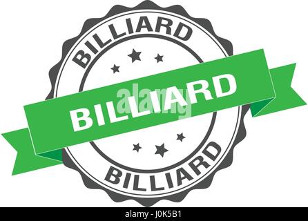Billiard stamp illustration Stock Vector