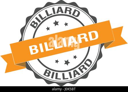Billiard stamp illustration Stock Vector