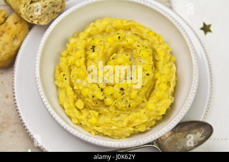 Split peas and cabbage - traditional Christmas polish dish Stock Photo