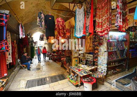 tourists in the old city in Jerusalem, Israel Stock Photo