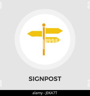 Signpost icon vector. Flat icon isolated on the white background. Editable EPS file. Vector illustration. Stock Vector