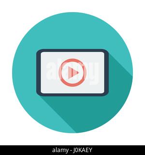 Video player flat icon. Stock Vector