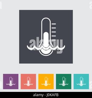 Thermometer flat icon. Stock Vector