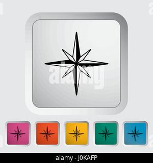 Traditional sign of wind rose isolated on white. Vector EPS10 graphic ...