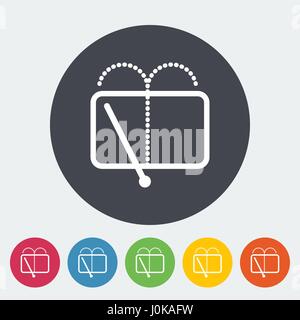 Car flat icon wiper. Stock Vector