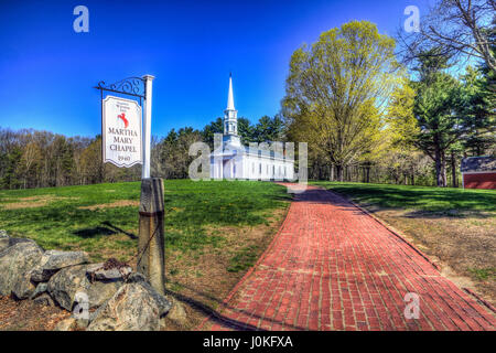 Martha Mary Chapel, part of Longellow's Wayside Inn Complex, in Sudbury, Massachusetts, United States. Stock Photo