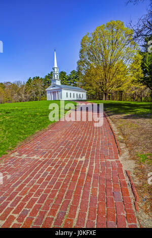 Martha Mary Chapel, part of Longellow's Wayside Inn Complex, in Sudbury, Massachusetts, United States. Stock Photo