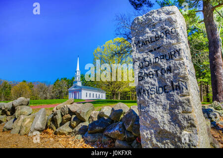 Martha Mary Chapel, part of Longellow's Wayside Inn Complex, in Sudbury, Massachusetts, United States. Stock Photo