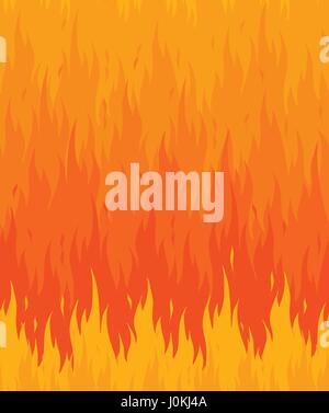 Fire flame seamless pattern background. Vector illustration Stock Vector