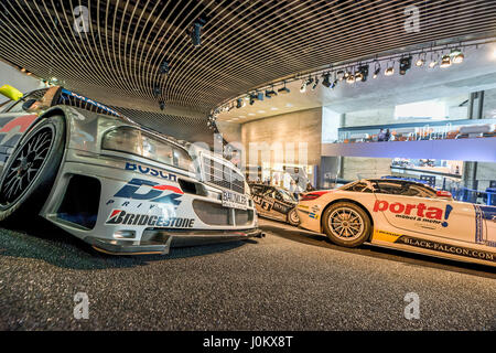 Sport cars in Mercedes Benz museum Stock Photo