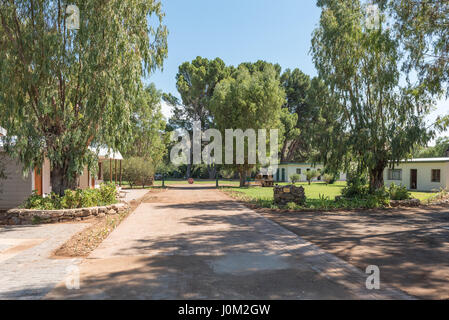 WILLOWMORE, SOUTH AFRICA - MARCH 23, 2017: The caravan park in Willowmore, a small town in the Eastern Cape Province Stock Photo