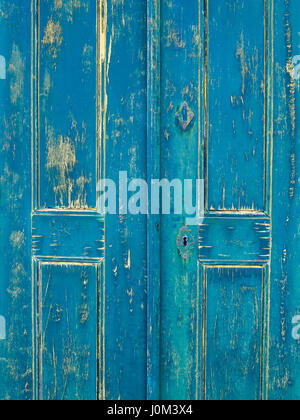 Old wooden door in Mertola, Portugal Stock Photo