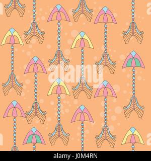 Vector seamless colorful ethnic pattern with arrows - pattern Stock Vector