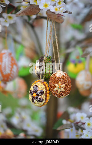 Uzhgorod in Ukraine April 06, 2017 Exhibition of Easter eggs in Stock Photo