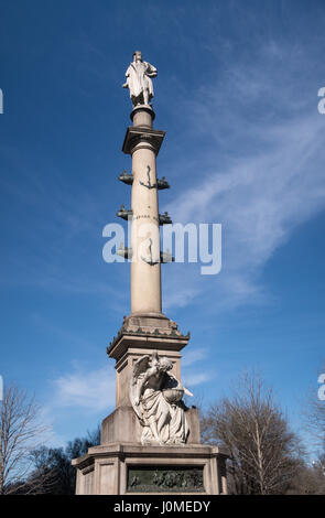 Christopher Columbus Monument, Columbus Circle, NYC Stock Photo