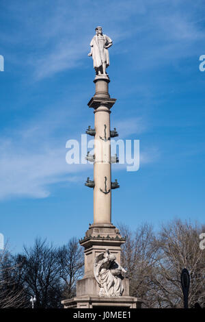 Christopher Columbus Monument, Columbus Circle, NYC Stock Photo