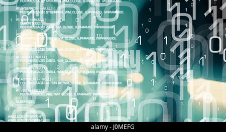 Cybersecurity computer abstract green background Stock Photo
