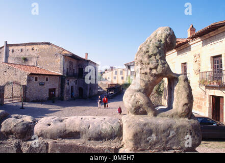 Street. Santillana del Mar, Cantabria, Spain. Stock Photo