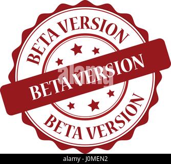 Beta version red stamp illustration Stock Vector