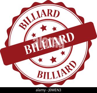 billirad red stamp illustration Stock Vector