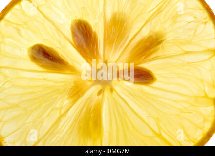 Lemon slice central part detail Stock Photo