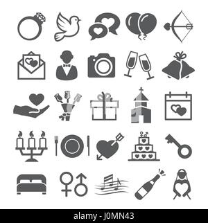 Wedding icons Stock Vector