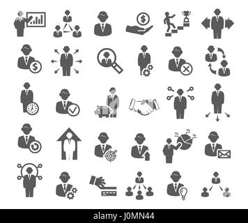 Business icons. Management, finance and marketing. Stock Vector