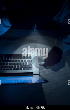 stealing data information from computer Stock Photo