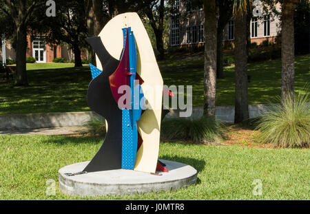 Deland Florida Stetson University statue art  college in small town education, Stock Photo