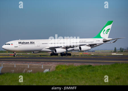 Mahan Air Airbus A340 Iran Tehran Stock Photo