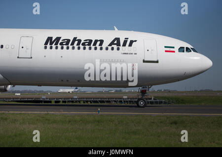 Mahan Air Airbus A340 Iran Tehran Stock Photo