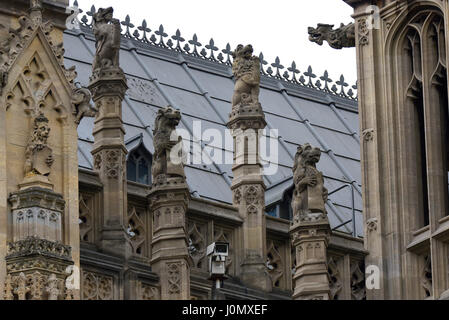 Security camera at the Houses of Parliament in Westminster, London, UK Stock Photo