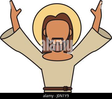 jesus christ catholic blessed spirituality Stock Vector