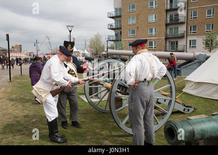 Woolwich, UK. 14th Apr, 2017. Royal Greenwich Tall Ships festival in Woolwich. : Keith Larby/Alamy Live News Stock Photo