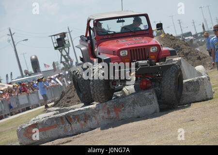 jeeps on the beach jeep convention in Daytona Florida USA Stock Photo