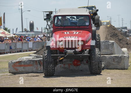 jeeps on the beach jeep convention in Daytona Florida USA Stock Photo