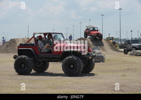 jeeps on the beach jeep convention in Daytona Florida USA Stock Photo