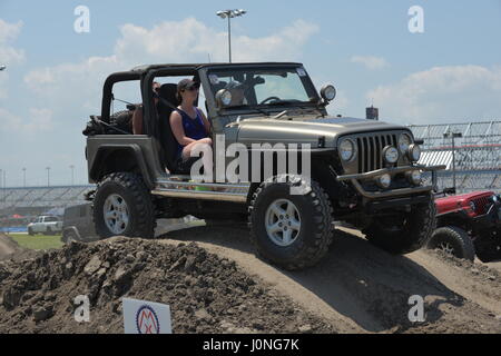 jeeps on the beach jeep convention in Daytona Florida USA Stock Photo