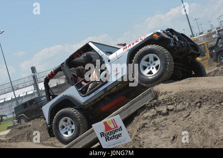 jeeps on the beach jeep convention in Daytona Florida USA Stock Photo