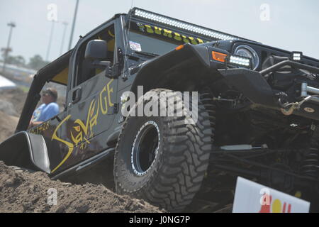 jeeps on the beach jeep convention in Daytona Florida USA Stock Photo