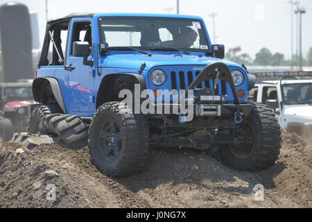 jeeps on the beach jeep convention in Daytona Florida USA Stock Photo