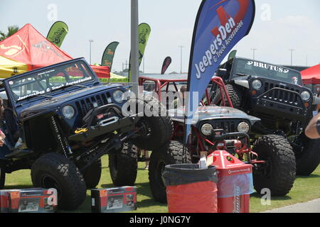 jeeps on the beach jeep convention in Daytona Florida USA Stock Photo